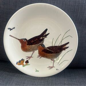 Vtg 60s GIEN France Majolica "Les Oiseaux" Collection Signed Plate #0916258